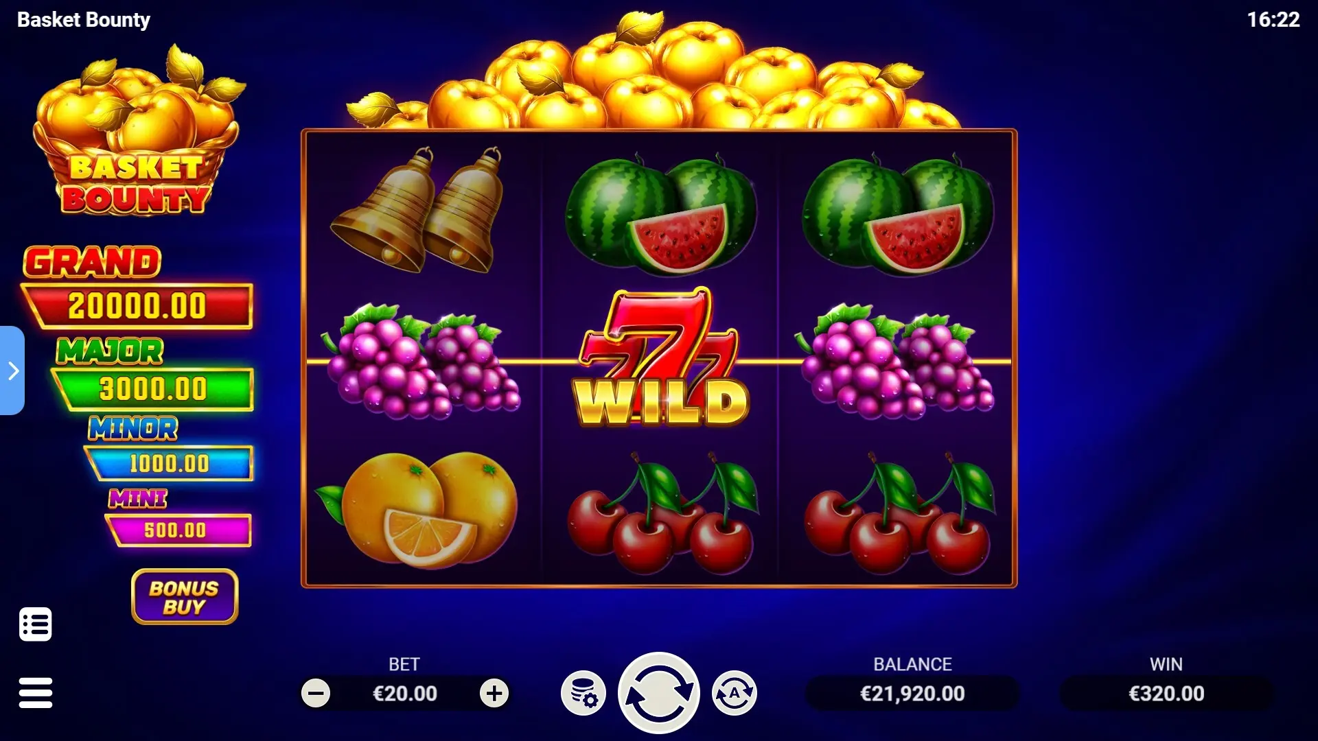 Basket Bounty — Evoplay (sport slot) · RTP 96,06%